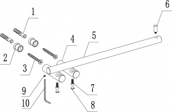 Изображение товара Держатель для полотенца Abber Osten 316 AA1854BG (брашированное светлое золото)