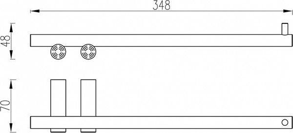 Изображение товара Держатель для полотенца Abber Osten 316 AA1854BG (брашированное светлое золото)