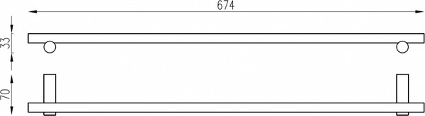 Изображение товара Держатель для полотенца Abber Osten 316 AA1857BG (брашированное светлое золото)
