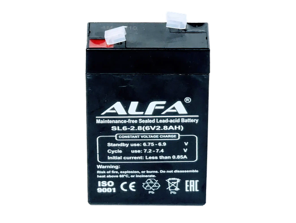 Изображение товара Аккумуляторная батарея ALFA battery 6V-2.8Ah F1 / SL6-2.8