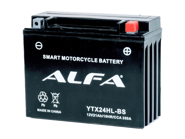 Изображение товара Мотоаккумулятор ALFA battery AGM YTX24HL-BS / EB24-3-1 (21 А/ч)