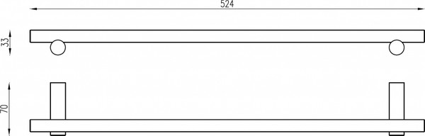 Изображение товара Держатель для полотенца Abber Osten 316 AA1856BST (брашированная сталь)