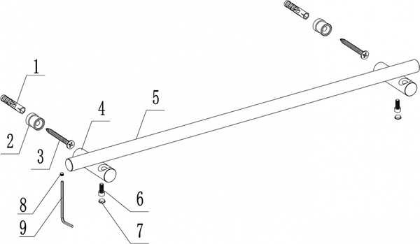 Изображение товара Держатель для полотенца Abber Osten 316 AA1856BST (брашированная сталь)