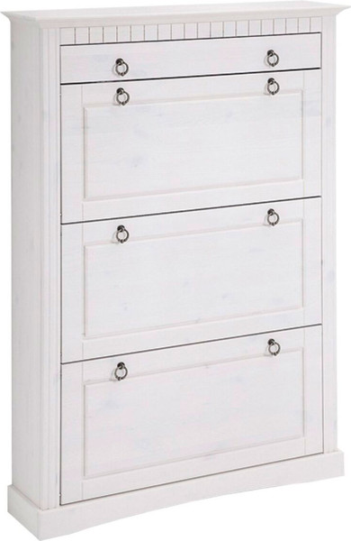 Изображение товара Тумба для обуви Dipriz Неаполь 3 дв.,1 ящ. / Д.7111-10 (белый воск)