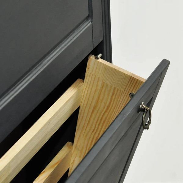 Изображение товара Тумба для обуви Dipriz Неаполь 3 дв.,1 ящ. / Д.15032.1 (серый/крышка антик)