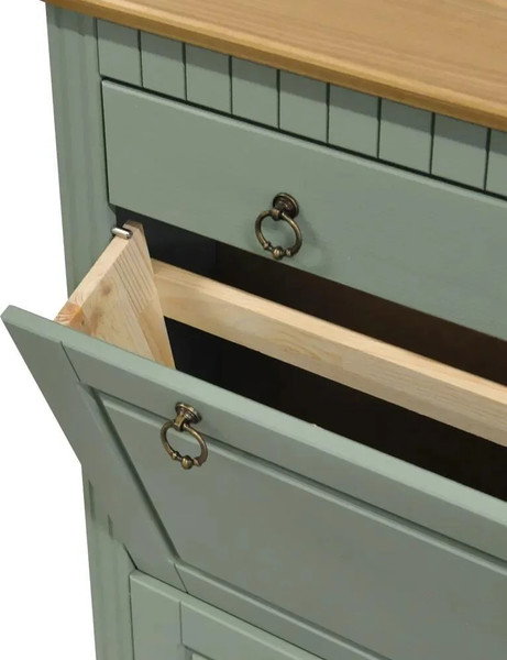 Изображение товара Тумба для обуви Dipriz Неаполь 4 дв.,1 ящ. / Д.15033.2 (крышка антик)