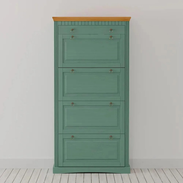 Изображение товара Тумба для обуви Dipriz Неаполь 4 дв.,1 ящ. / Д.15033.2 (крышка антик)