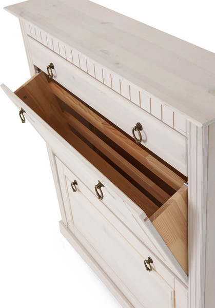 Изображение товара Тумба для обуви Dipriz Неаполь 4 дв.,1 ящ. / Д.7111-11 (белый воск)