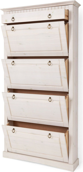 Изображение товара Тумба для обуви Dipriz Неаполь 4 дв.,1 ящ. / Д.7111-11 (белый воск)