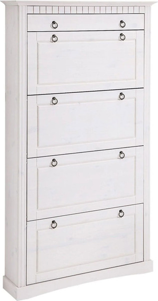 Изображение товара Тумба для обуви Dipriz Неаполь 4 дв.,1 ящ. / Д.7111-11 (белый воск)