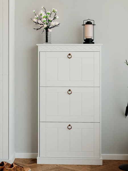 Изображение товара Тумба для обуви Dipriz Индра 3дв. / Д.15017.1 (белый)