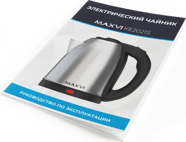 Изображение товара Электрочайник Maxvi KE2021S (серебристый/черный)