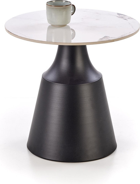 Изображение товара Комплект журнальных столиков Halmar Magneta (белый мрамор/черный)