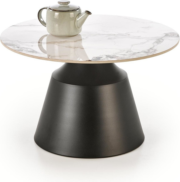 Изображение товара Комплект журнальных столиков Halmar Magneta (белый мрамор/черный)