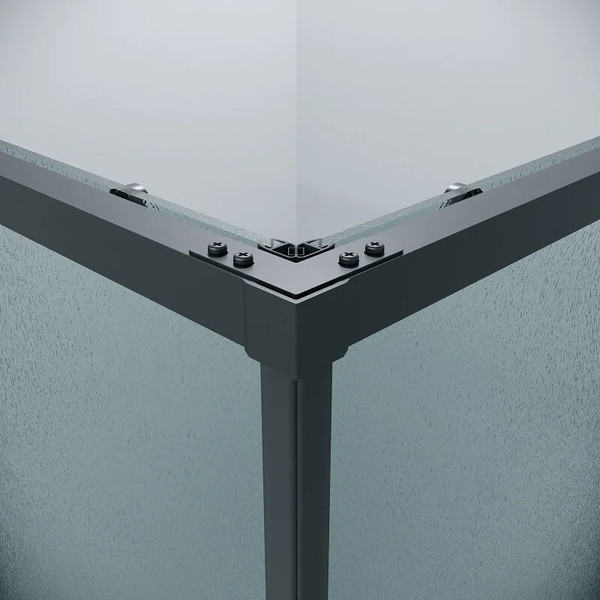 Изображение товара Душевой уголок Grossman Galaxy 120х80х195 / 300.K33.01.12R80L.21.02 (черный матовый/стекло шиншилла)