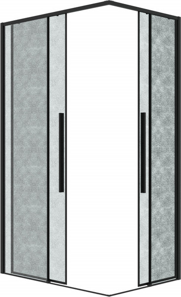 Изображение товара Душевой уголок Grossman Galaxy 90х100х195 / 300.K33.01.90R10L.21.02 (черный матовый/стекло шиншилла)