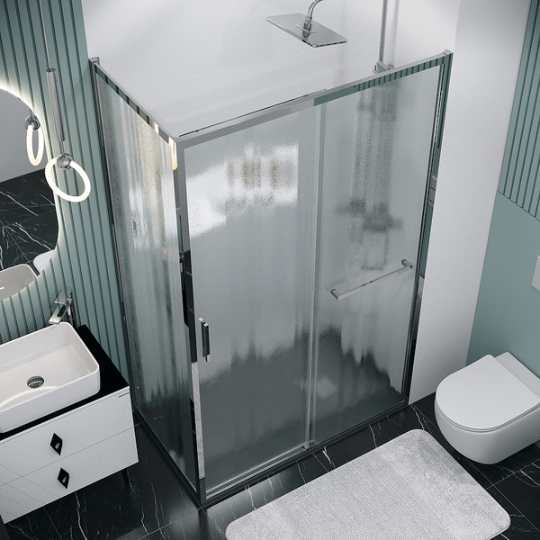 Изображение товара Душевая стенка Grossman Style 100х195 / 200.K33.05.100.10.02 (хром/стекло шиншилла)