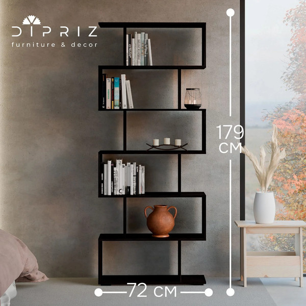 Изображение товара Стеллаж Dipriz 720х240х1738 / Д.35065.2 (черная сосна)