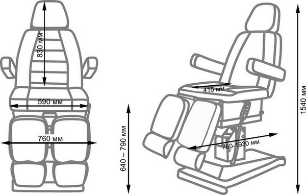 Изображение товара Косметологическое кресло Элеганс Сириус-07 регулировка высоты с помощью гидравлики (бежевый)
