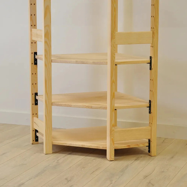 Изображение товара Стеллаж Dipriz Ивари угловой 1790 мм / Д.35023.7 (сосна/без отделки)