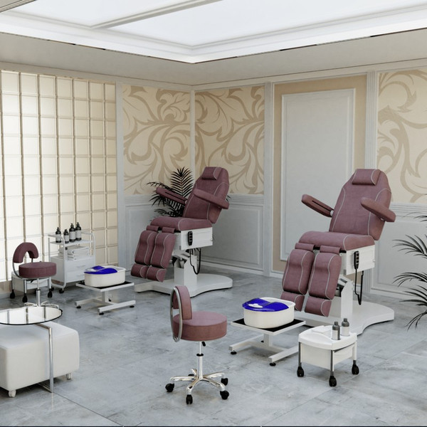 Изображение товара Косметологическое кресло Элеганс Шарм (белый, регулировка высоты, угла наклона спинки и сиденья)