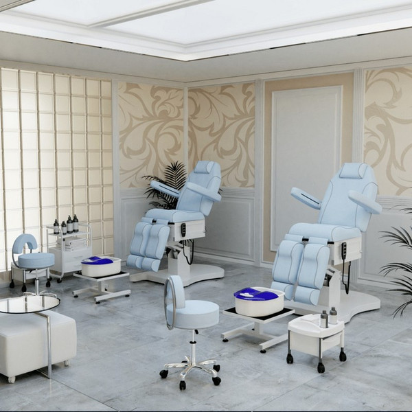 Изображение товара Косметологическое кресло Элеганс Шарм (черный матовый, регулировка высоты, угла наклона спинки и сиденья)