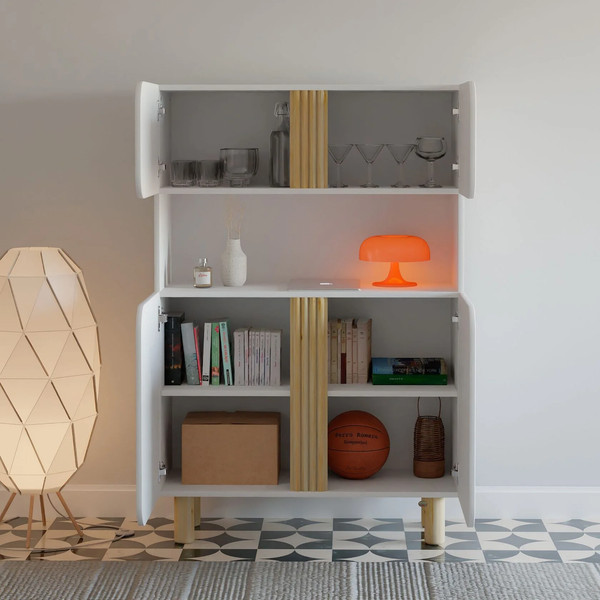 Изображение товара Шкаф Dipriz Ola 2 дв. + 2 дв. / Д.70039.1 (белый)