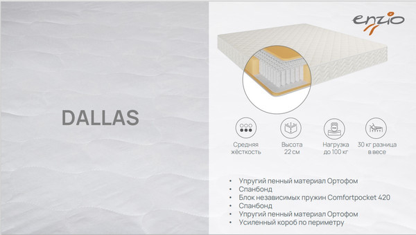 Изображение товара Матрас Enzio Dallas 200x200