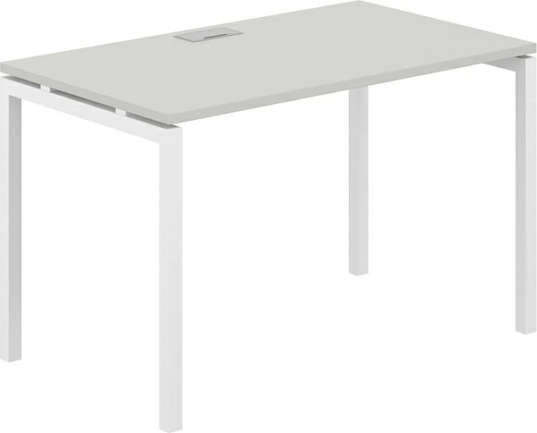 Изображение товара Письменный стол Norden 1200х700х750 / SG.204.SH.44.WH (белый/серый бархат)