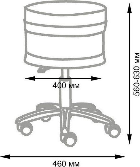 Изображение товара Косметологическое кресло Элеганс Pablo (черный, 3 ящика регулируется по высоте)