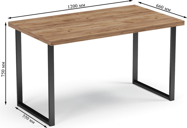 Изображение товара Письменный стол Soma Bliss 36 120x66 (дуб крафт золотой/черный)