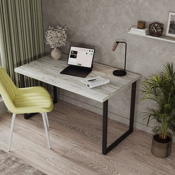 Изображение товара Письменный стол Soma Bliss 36 120x66 (дуб крафт белый/черный)