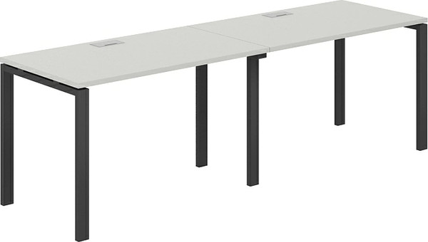 Изображение товара Комплект письменных столов Norden s-b-s 240х70х75 / SG.222.SH.63.AN (антрацит/серый бархат)