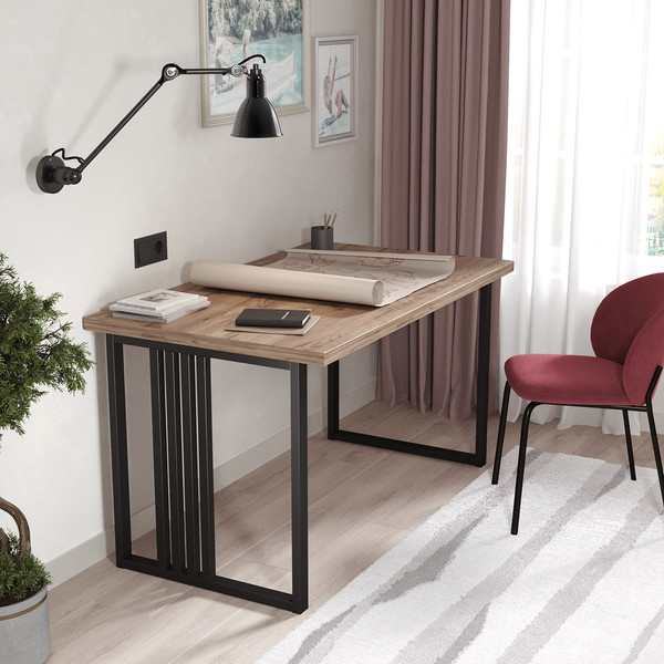 Изображение товара Письменный стол Mio Tesoro Франко 36 120x66 (дуб золотой крафт/черный)