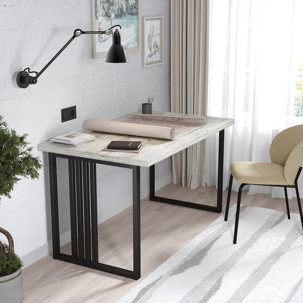 Изображение товара Письменный стол Mio Tesoro Франко 36 120x66 (дуб крафт белый/черный)