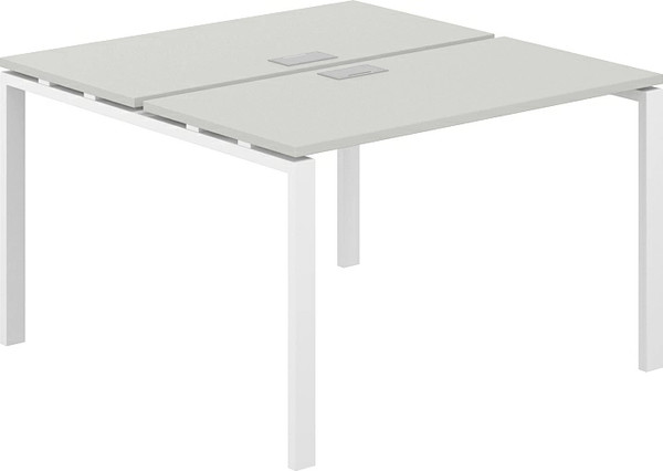 Изображение товара Комплект письменных столов Norden 120х123.8х75 / SG.241.SH.63.WH (белый/серый бархат)