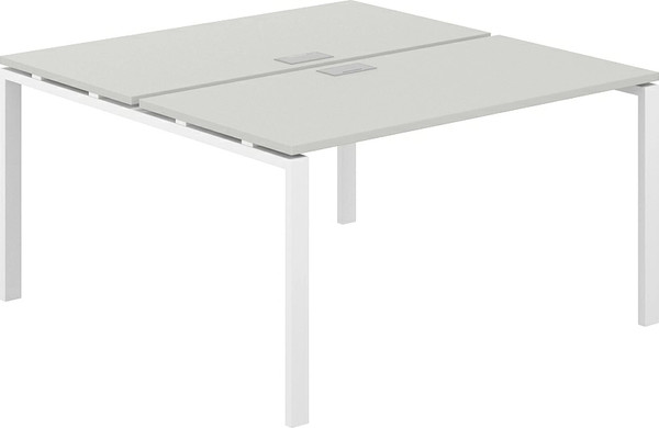 Изображение товара Комплект письменных столов Norden 140х143.8х75 / SG.245.SH.63.WH (белый/серый бархат)