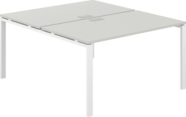 Изображение товара Комплект письменных столов Norden 140х163.8х75 / SG.248.SH.63.WH (белый/серый бархат)