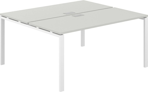 Изображение товара Комплект письменных столов Norden 160х143.8х75 / SG.246.SH.63.WH (белый/серый бархат)