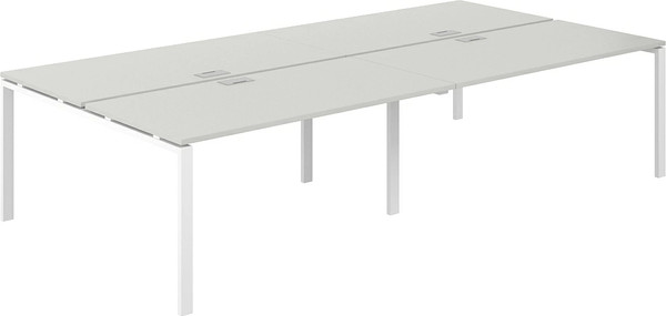 Изображение товара Комплект письменных столов Norden 320х163.8х75 / SG.259.SH.63.WH (белый/серый бархат)