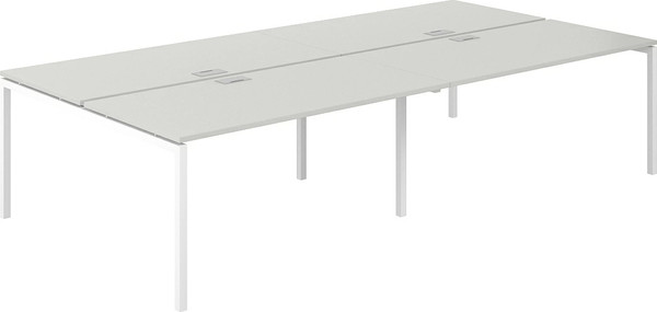 Изображение товара Комплект письменных столов Norden 320х163.8х75 / SG.259.SH.44.WH (белый/серый бархат)