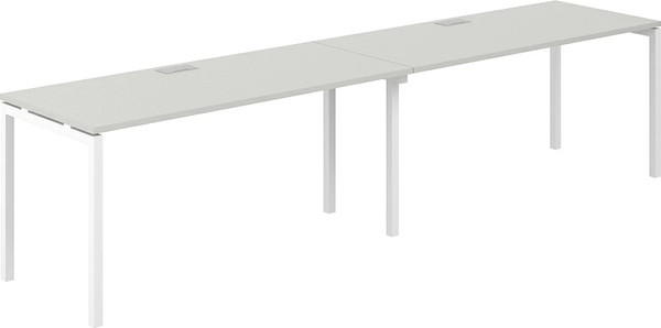 Изображение товара Комплект письменных столов Norden s-b-s 320х70х75 / SG.228.SH.44.WH (белый/серый бархат)