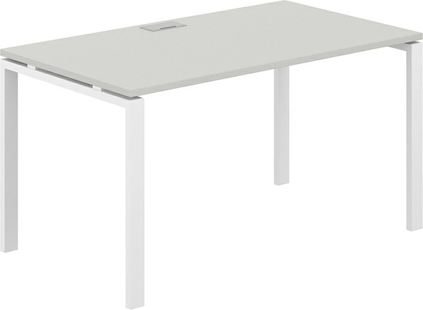 Изображение товара Письменный стол Norden 140х80х75 / SG.208.SH.63.WH (белый/серый бархат)