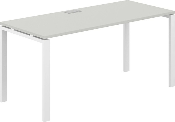 Изображение товара Письменный стол Norden 160х70х75 / SG.206.SH.63.WH (белый/серый бархат)