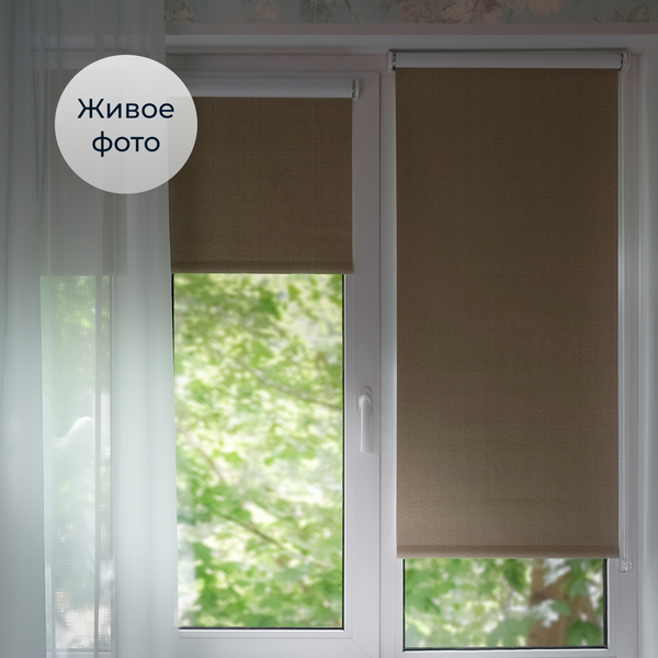 Изображение товара Рулонная штора Franc Gardiner Blackout Dublin 90x160 / 9403219824 (коричневый)