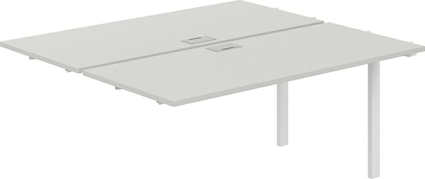 Изображение товара Комплект столов модульных Norden 320х143.8х75 / SG.216.SH.63.WH (белый/серый бархат)