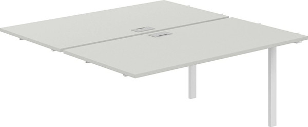 Изображение товара Комплект столов модульных Norden 320х163.8х75 / SG.219.SH.63.WH (белый/серый бархат)