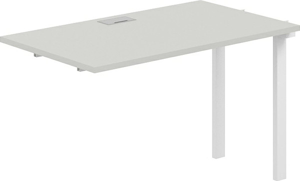 Изображение товара Стол модульный Norden s-b-s 240х70х75 / SG.262.SH.63.WH (белый/серый бархат)