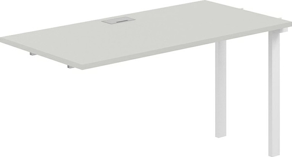 Изображение товара Стол модульный Norden s-b-s 280х70х75 / SG.265.SH.63.WH (белый/серый бархат)