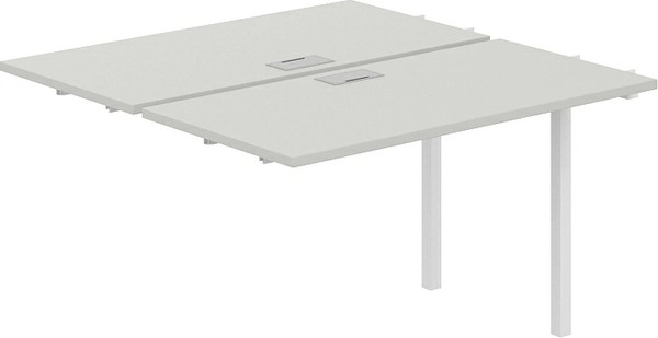 Изображение товара Комплект столов модульных Norden 120х123.8х75 / SG.211.SH.44.WH (белый/серый бархат)